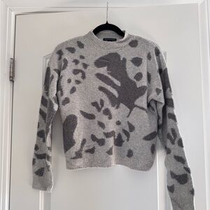 Saks Fifth Avenue Light Gray Knit Sweater